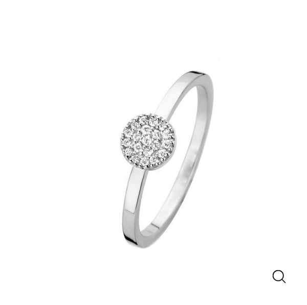 Solitaire Style Pavé Ring