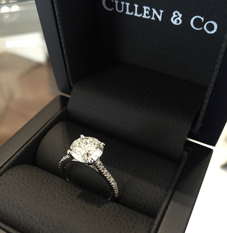 18k White Gold Brilliant Cut Diamond Solitaire Ring - Handmade Diamond  Jewellery by Blackman of Dublin