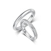 White Gold Wire RIng Channel Set Wire Ring 